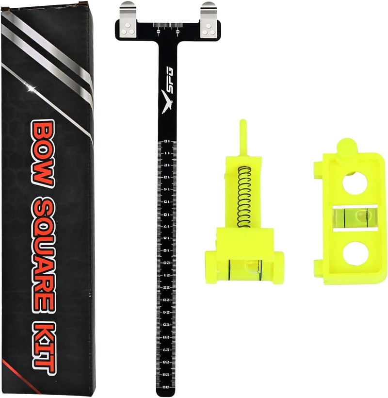 SP.G Bow Square Level Kit 2 Pack - Archery Bow String Level Turning Kit, T-Shape Measurement Tool for Recurve Bows - Image 1